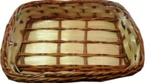 картинка 06-136Сухарница плетеная для упаков 16*12/17*12 Н 3 см.(бамбук срезан) от магазина Одежда+