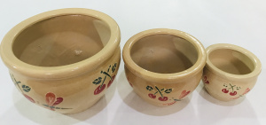 картинка VT.6511/3 Набор кашпо из 3-х D29,5H21D22,5H16;;D16H12,5см.(керамика) от магазина Одежда+