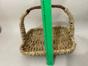 картинка 01-535/Т/3 Корзина плетеная 34*26 h9H27 см.(Кукуруза,ротанг) от магазина Одежда+