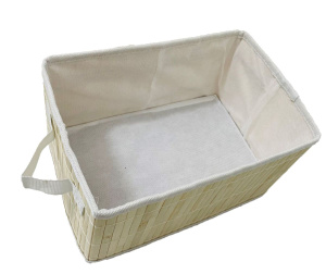 картинка 02-048Короб складной  для хранения 20*30 Н 17 см.(бамбук,подкладка ткань белая или черная) от магазина Одежда+