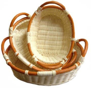 картинка 06-123Набор корзин плетеных с ручками из 3-х Big 30*38 Н 10 см.(ротанг) от магазина Одежда+