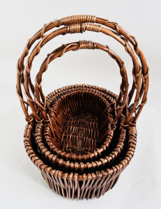 картинка ZX-11276S/3-O Набор корзин темн.29*19Н8/31, 34*25Н11/36, 38*30Н13/40 см.(лоза) от магазина Одежда+