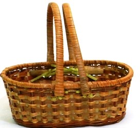 картинка 01-155 Корзина плетеная пикник низкая без крышки В,с 2-мя ручками,24*33 Н 13/29  см.(лоза) от магазина Одежда+