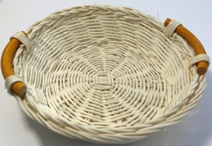 картинка 06-033Корзинка плетеная с ручками D19 d13 H4.5 см.(ротанг) от магазина Одежда+