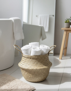 картинка 02-020 Корзина-сумка складная КУВШИН D 20Н21  см.(морские водоросли ) от магазина Одежда+